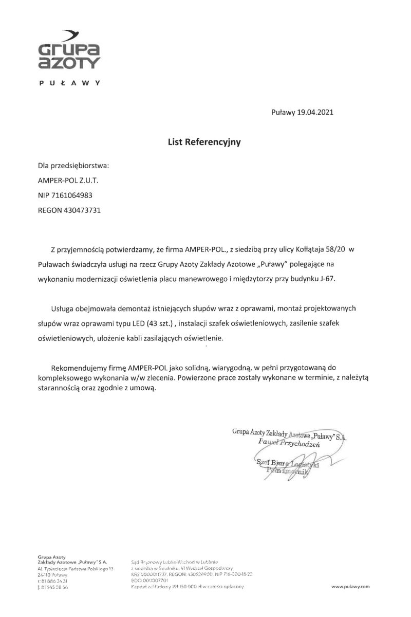 OŚWIETLENIE TOROWISKA I PLACU MANEWROWEGO PAKOWNI SALETRY-1