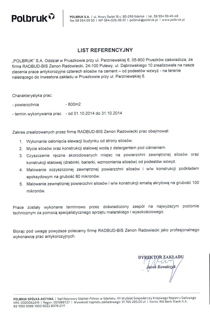 Skan_zabezpieczenie antykoro silosów w Polbruk w 2014r.